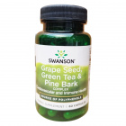 Swanson Grape seed, Green tea, Pine bark komplex kapszula 60db 