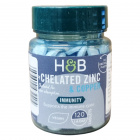 Holland & Barrett Cink 15mg + Réz tabletta 120db 